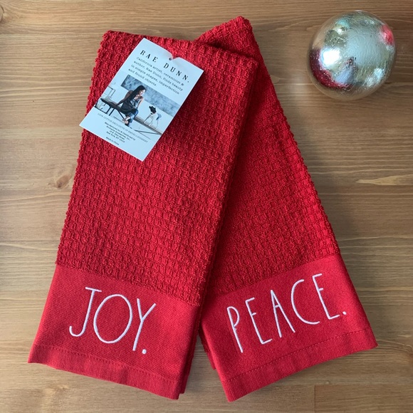 Rae Dunn Other - Rae Dunn Kitchen Towel Set of 2 JOY. PEACE.